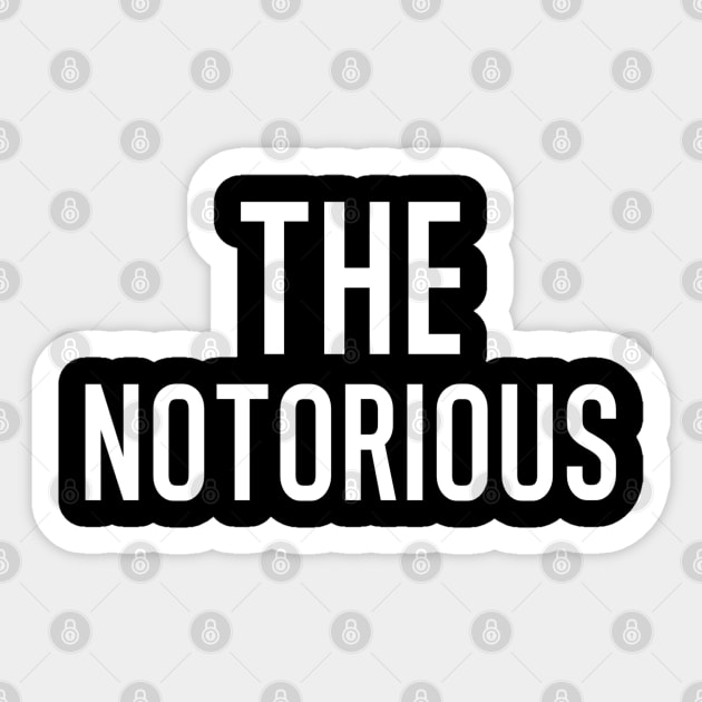 The notorious Conor mcgregor Sticker by FIFTY CLOTH